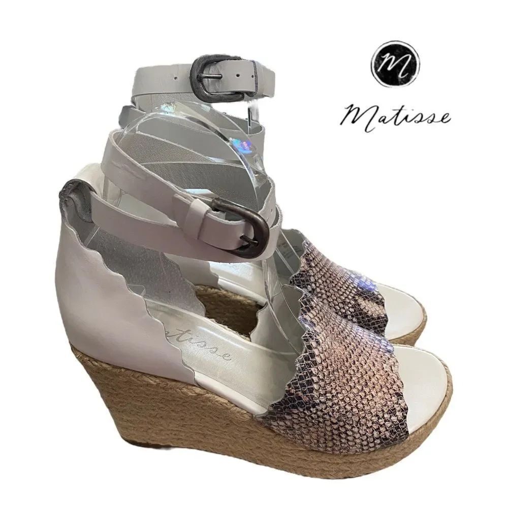 Anthropologie Matisse Roma Esapadrille Wedge Sandals NEW 8M